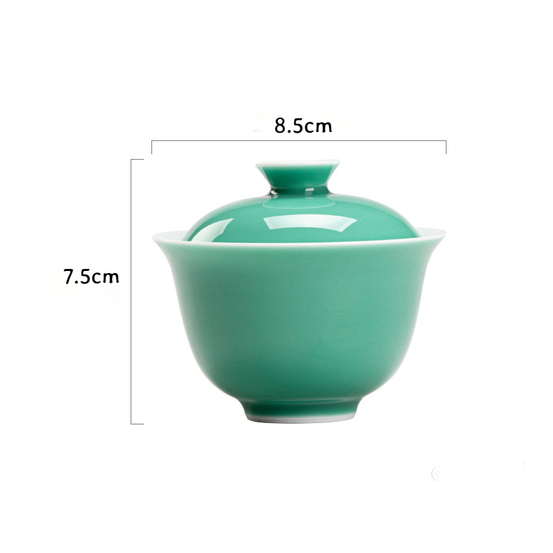 Monochrome Porcelain Gaiwan 13ml, 6 Colors Optional