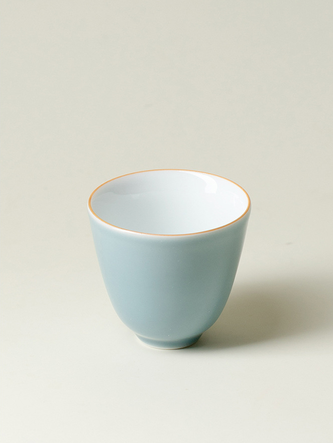 Sky Blue Porcelain Gaiwan with Saucer 150ml
