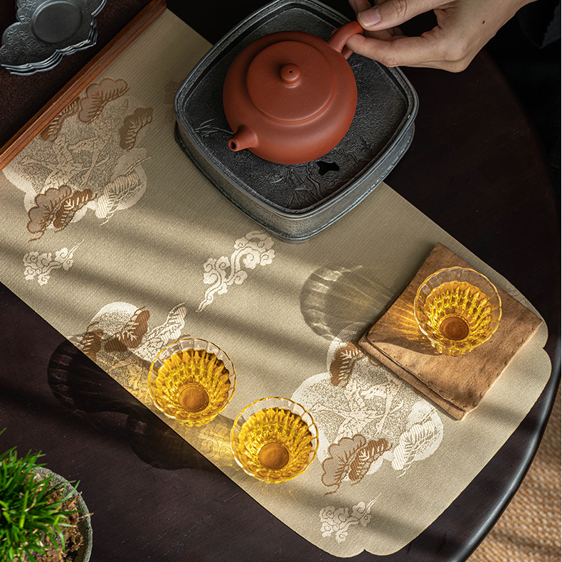 Pine and Cloud Tea Mat, 6 Colors Optional