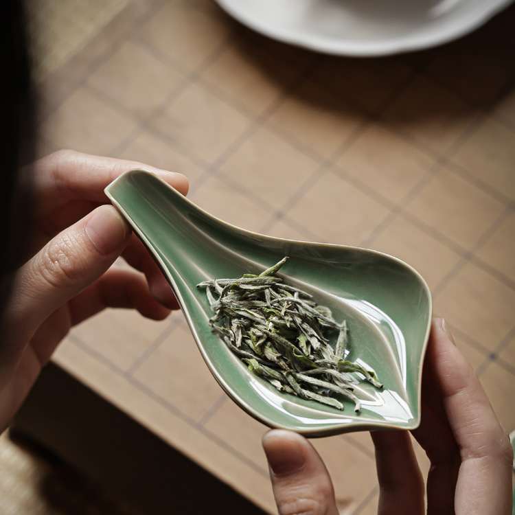 Clover Celadon Porcelain Scoop