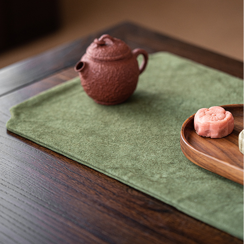 Canvas Tie-dye Tea Mat, 3 Colors Optional