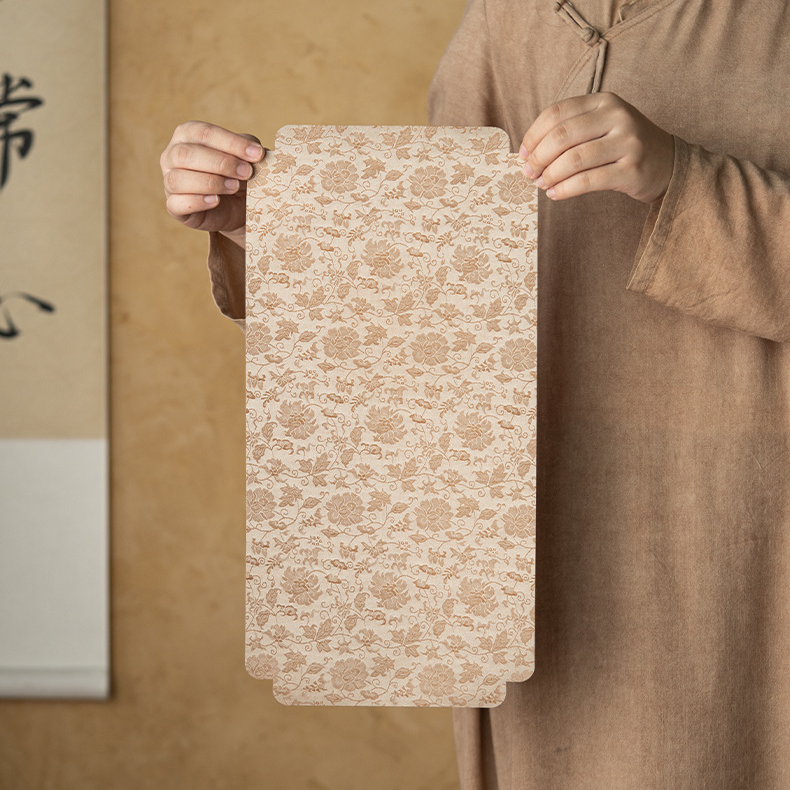 Scrolling Lotus Pattern Tea Mat, 4 Colors Optional