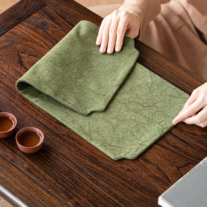 Canvas Tie-dye Tea Mat, 3 Colors Optional