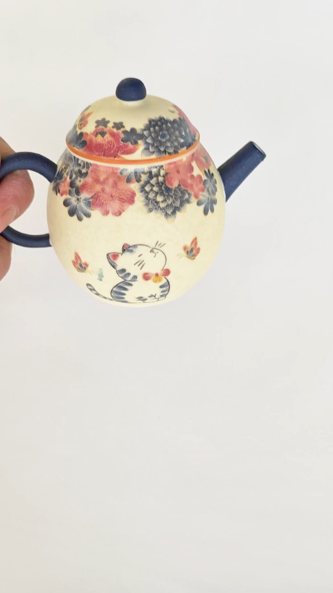 White Cat Ceramic Teapot 180ml