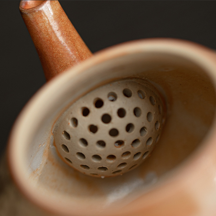 Japanese Shino Ware Style Black Cat Teapot 110ml