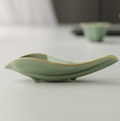 Clover Celadon Porcelain Scoop