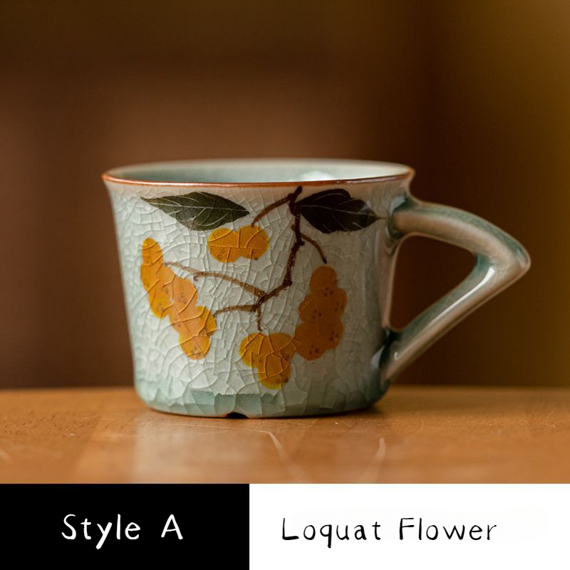 Flower Pattern Expresso Cup Porcelain Tea Cup 60ml