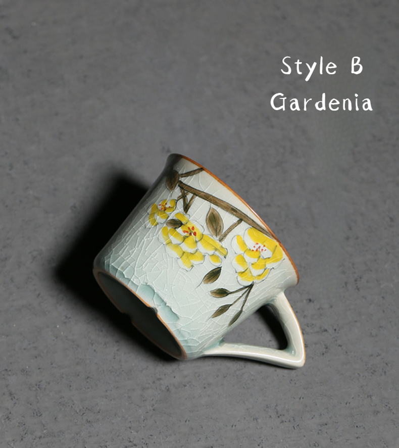 Flower Pattern Expresso Cup Porcelain Tea Cup 60ml