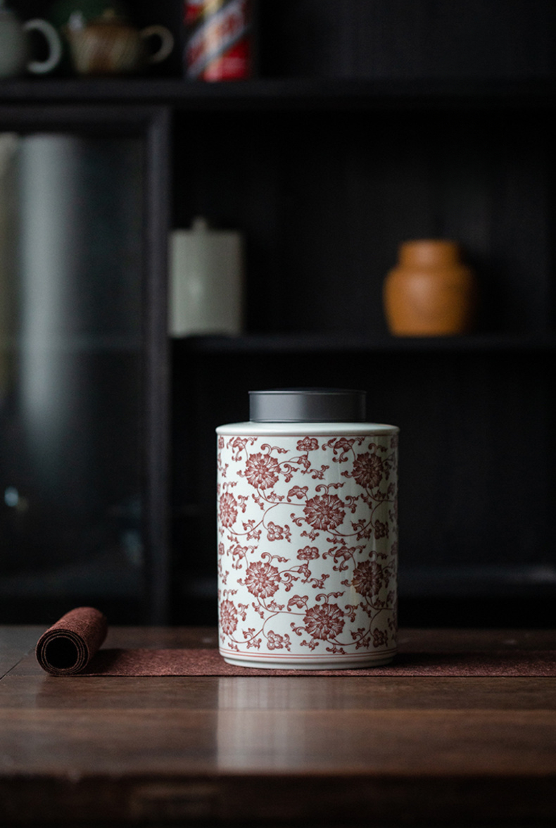 Flaming Phoenix Large Volume Tea Caddy