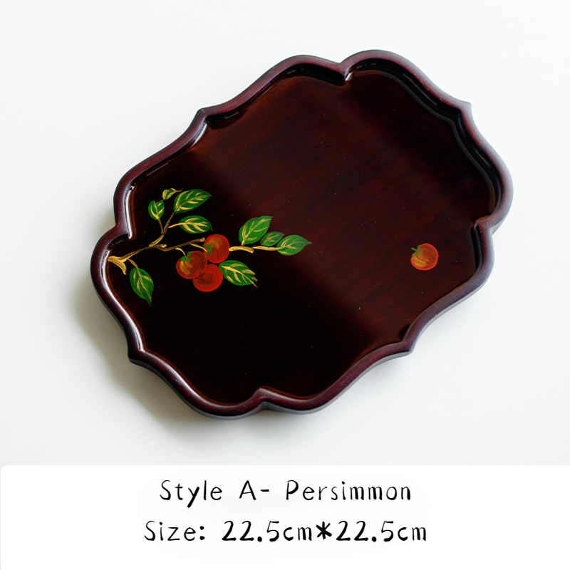 Bamboo Tea Tray Flower Patterns 5 Styles