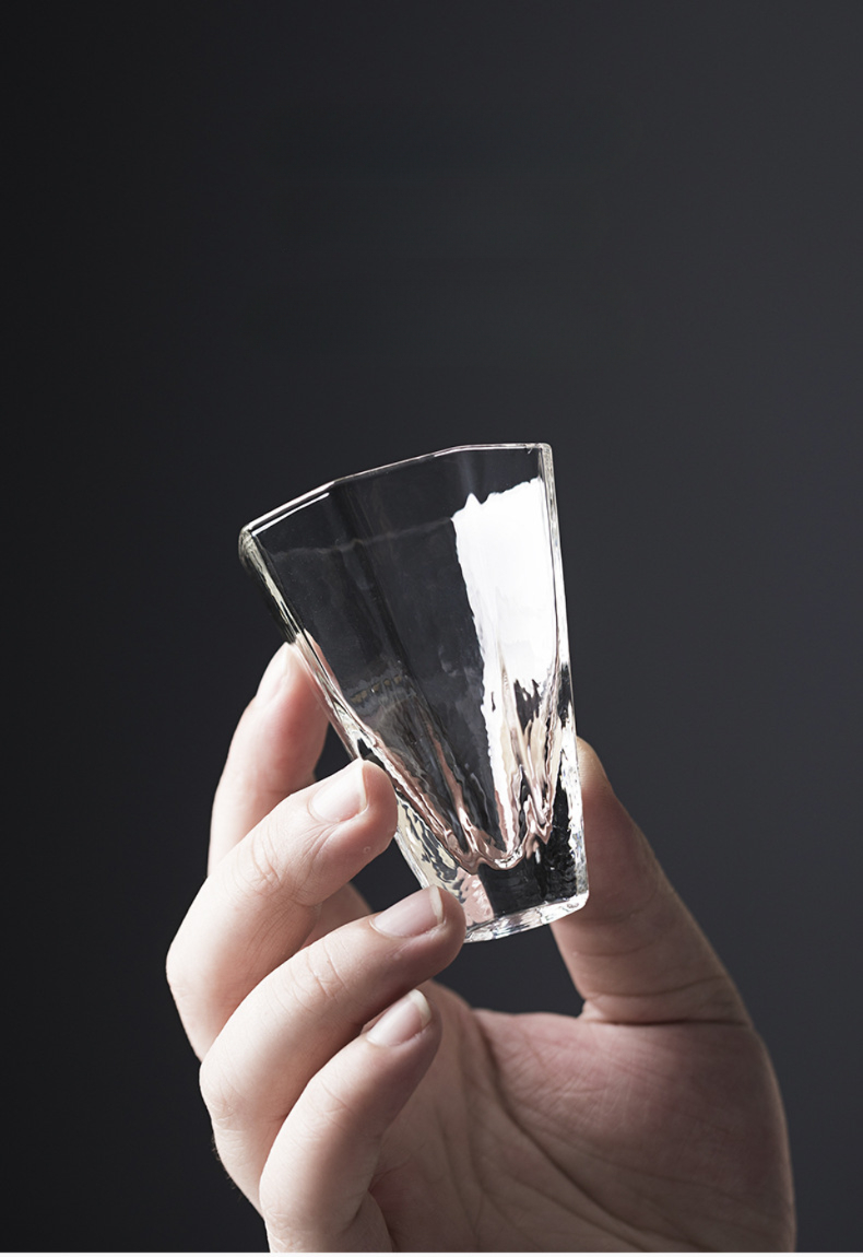 Octangular Glass Cup, Japanese Style Kungfu Tea Cup 60ml