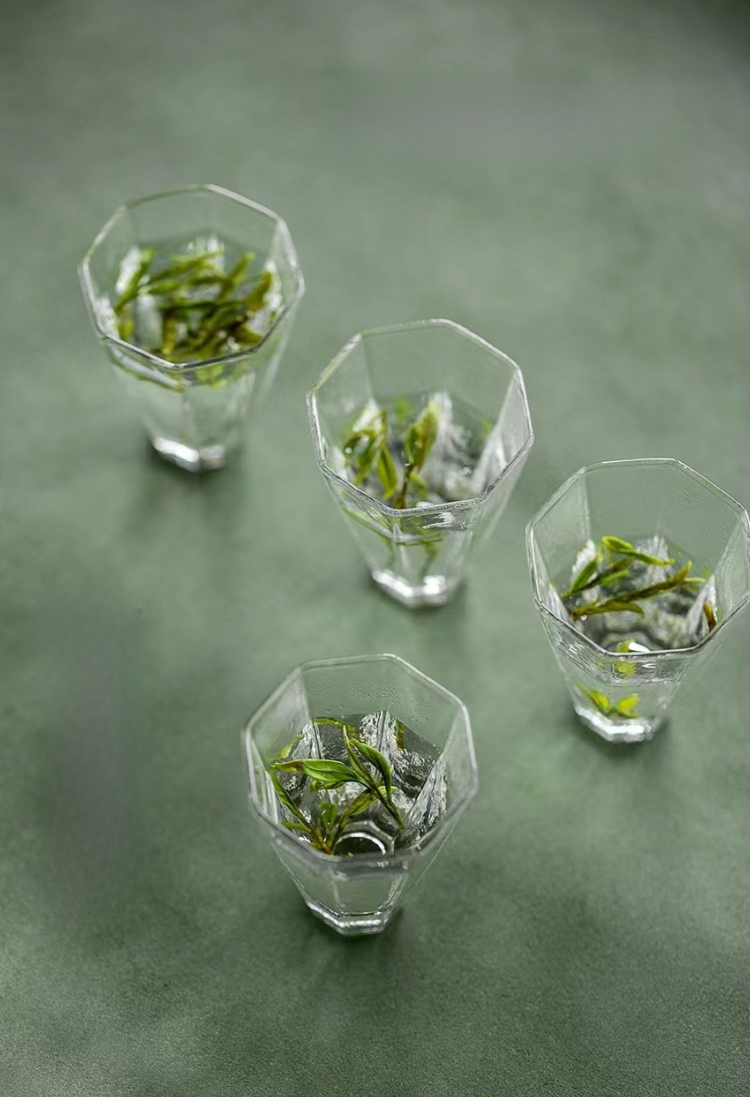 Octangular Glass Cup, Japanese Style Kungfu Tea Cup 60ml