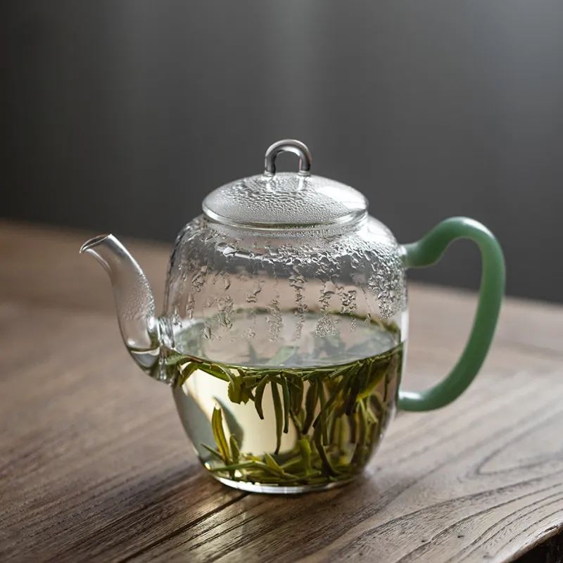  Glass Teapot with Jade Green Handle 240ml