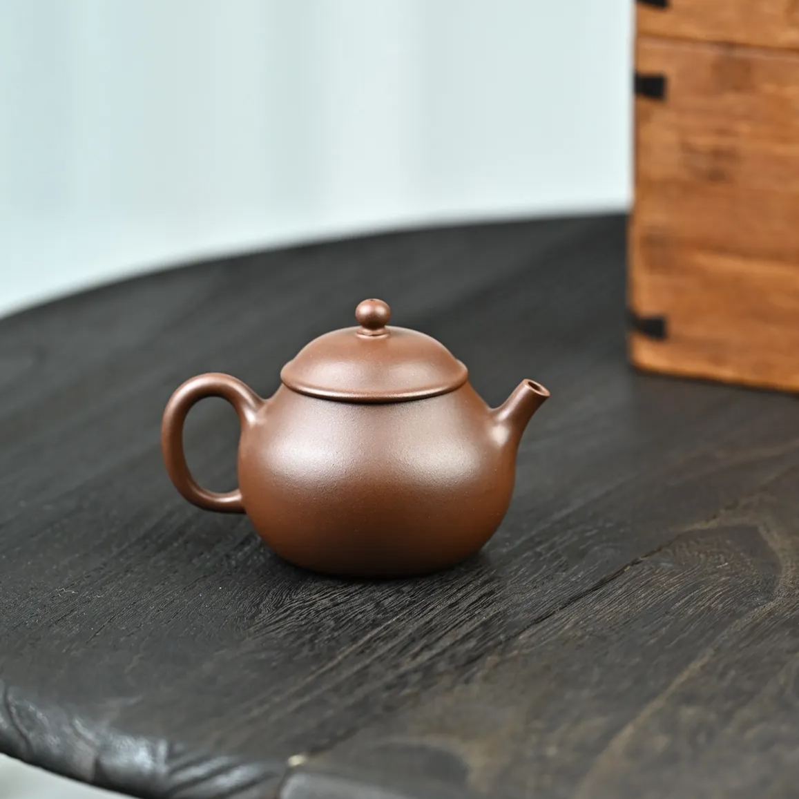 the "Purple Panny", Yixing Purple Clay (Zisha) Teapot, Handmade Kungfu Tea 150ml