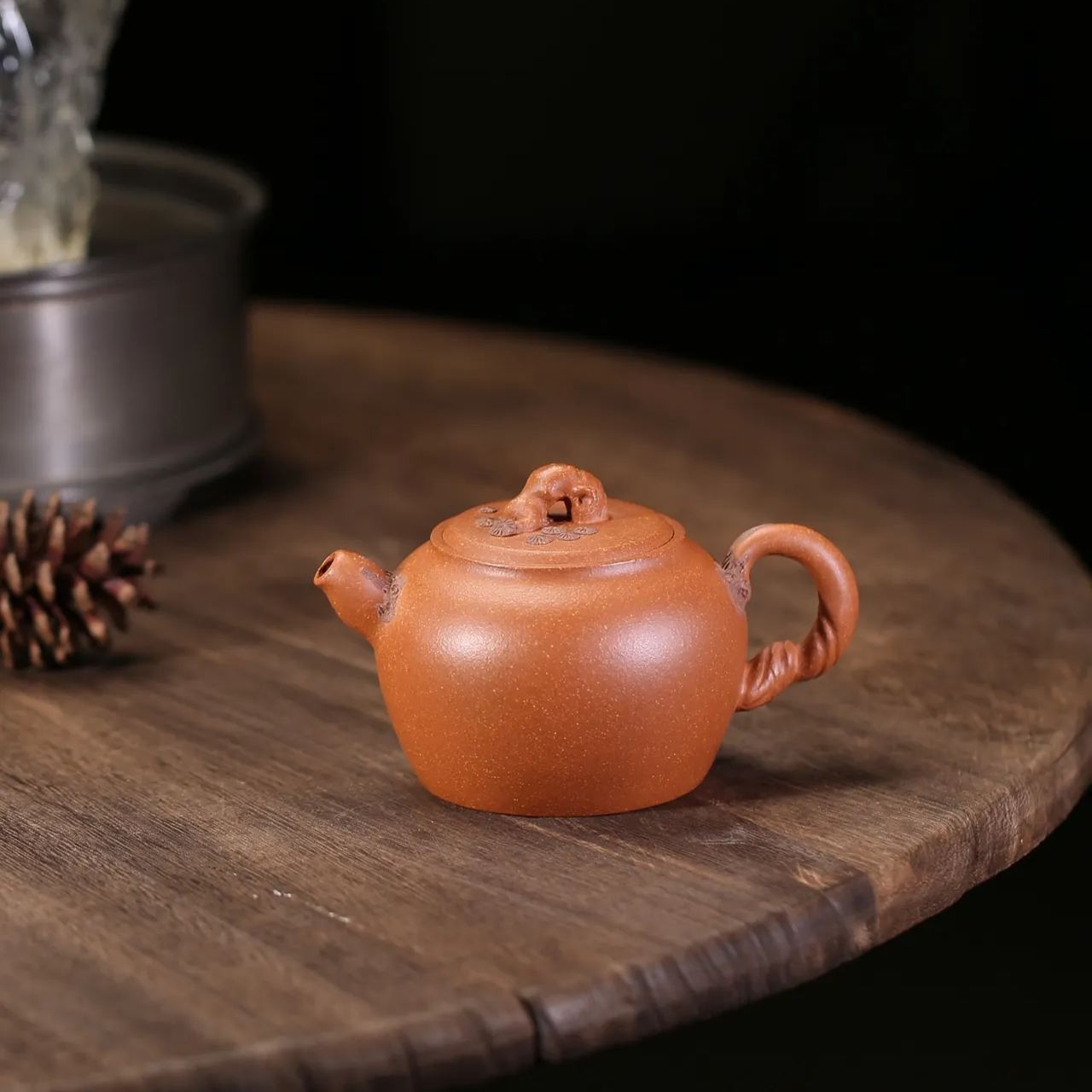 the "Breeze from Pine Forest", Yixing Purple Clay (Zisha) Teapot, Handemade Gongfu Tea 180ml