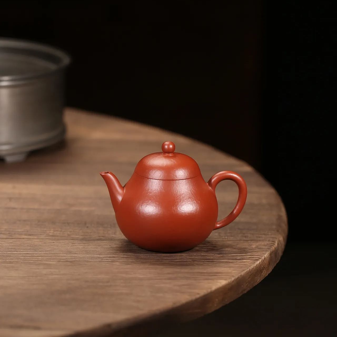 the "Slim Pear", Yixing Purple Clay (Zisha) Teapot, Handmade Gongfu Tea 100ml