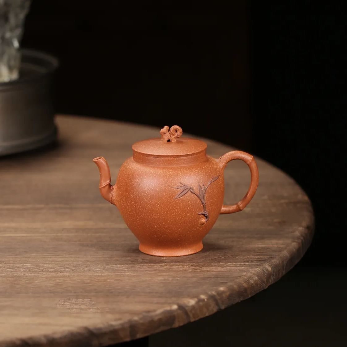 the "Bamboo Style", Yixing Purple Clay (Zisha) Teapot, Handmade Kung Fu Teapot 200ml