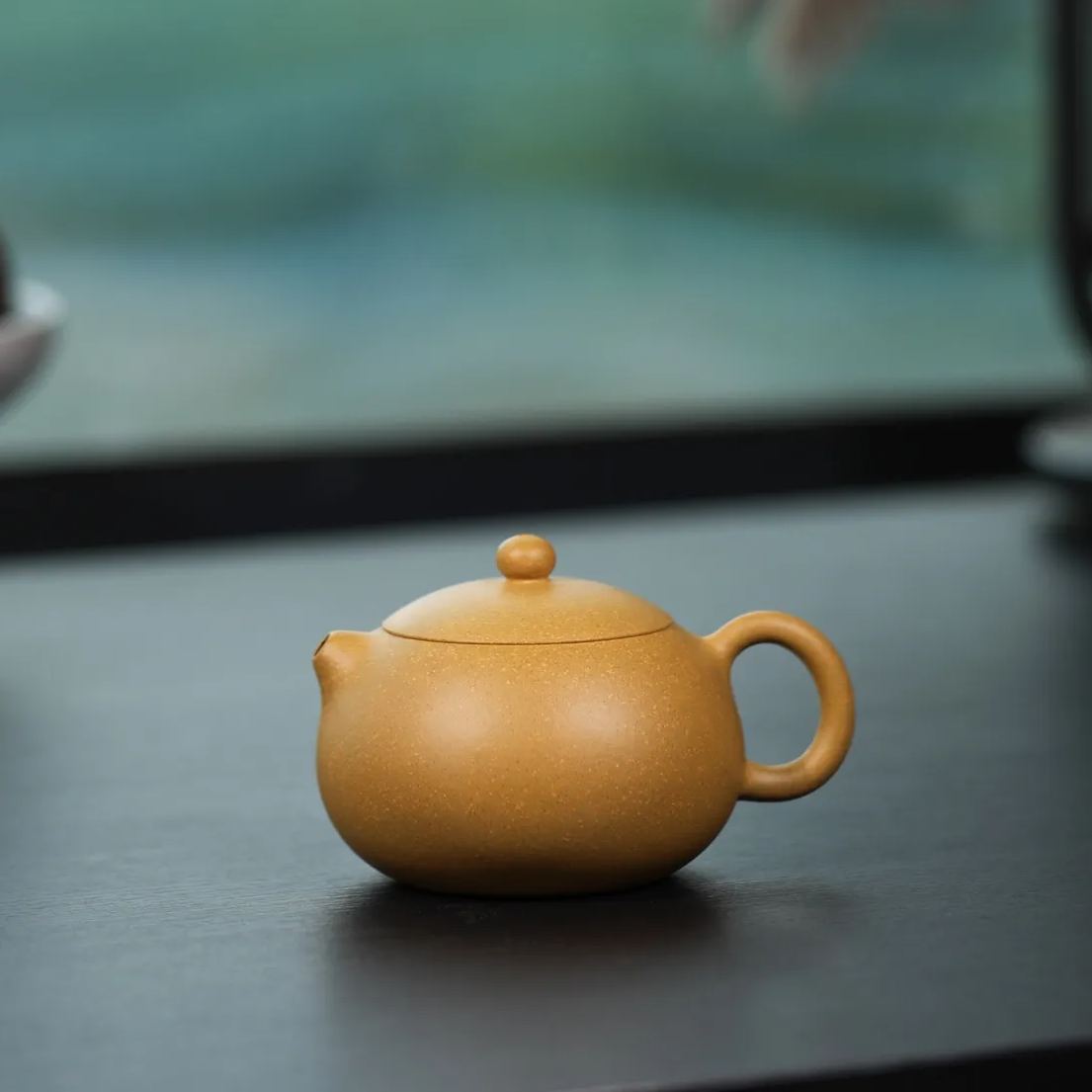 the "Golden Xishi", Yixing Purple Clay (Zisha) Teapot, Handmade Kung Fu Teapot 160ml