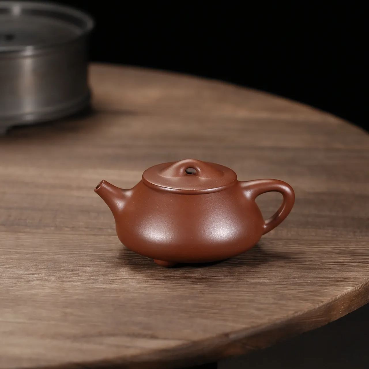 the "Stone Laddle", Yixing Purple Clay (Zisha) Teapot, Handemade Kung Fu Teapot 200ml