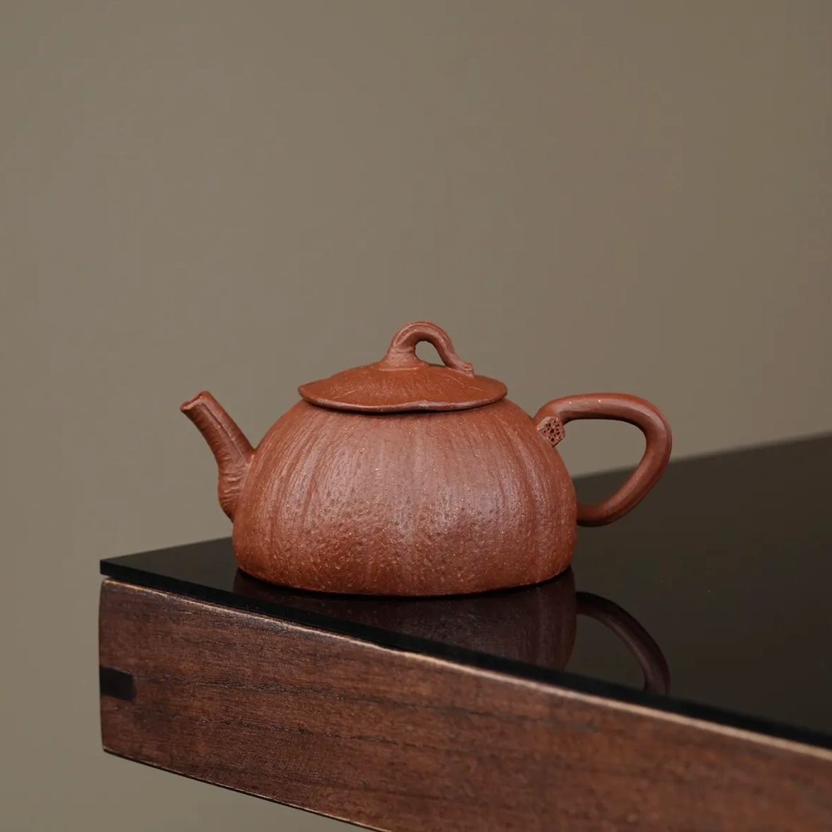 	 the "Harmony", Yixing Purple Clay (Zisha) Teapot 130ml, Handmade Kung Fu Teapot
