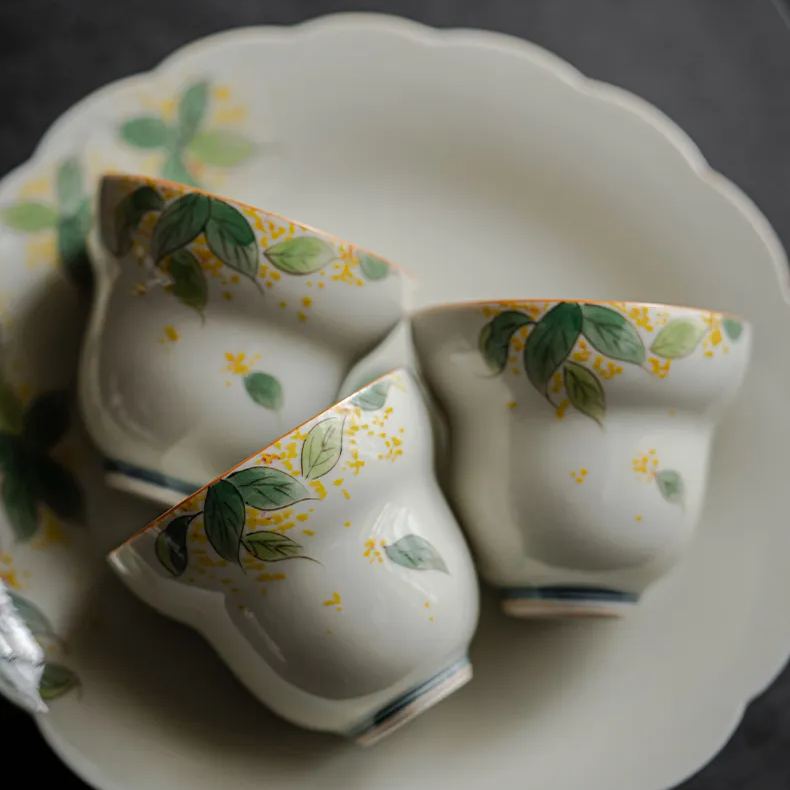 Osmanthus Tea Cup*3 Pcs, 2 Styles Optional