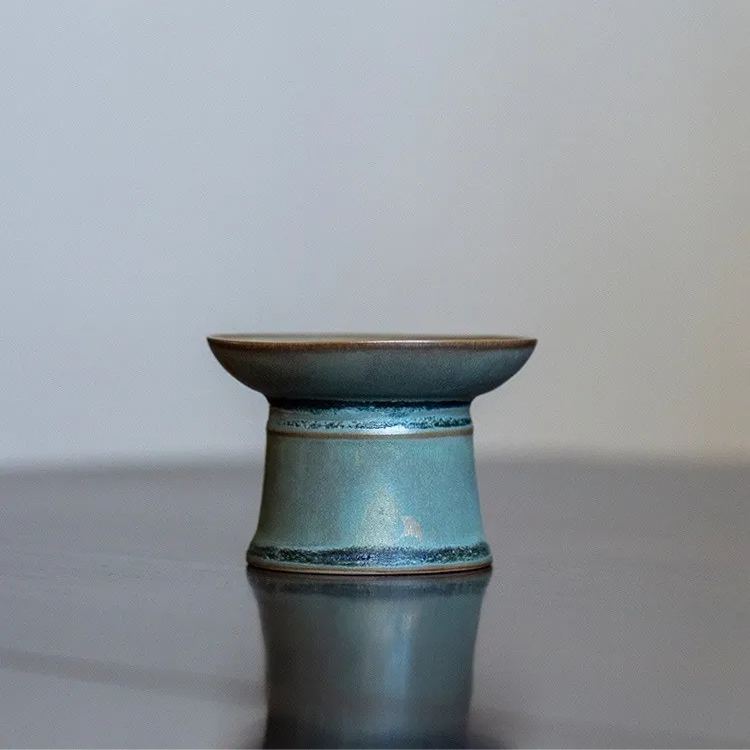 Flambé Glaze Lid Holder, Kungfu Tea Accessory