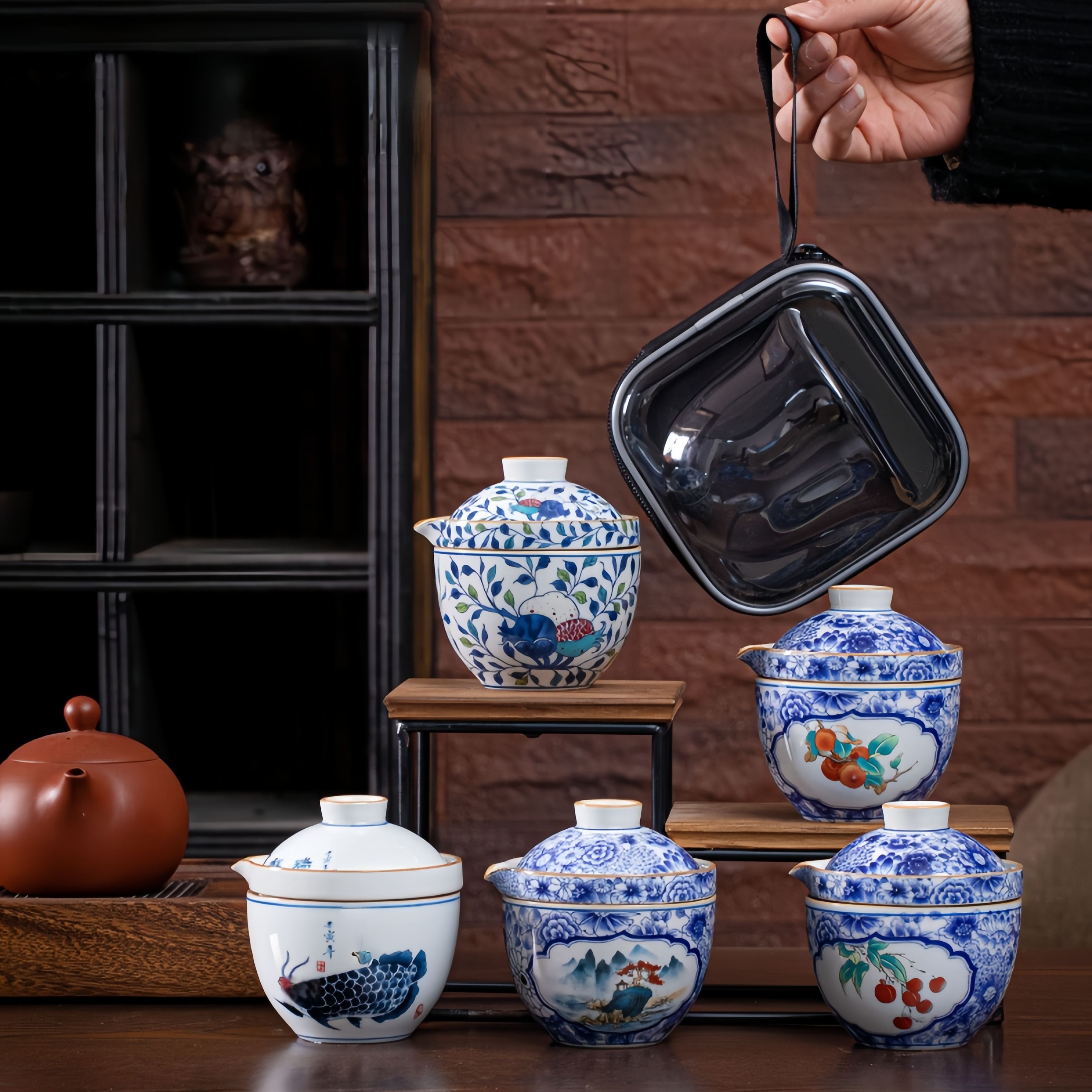 Porcelain Travel Tea Set 120ml