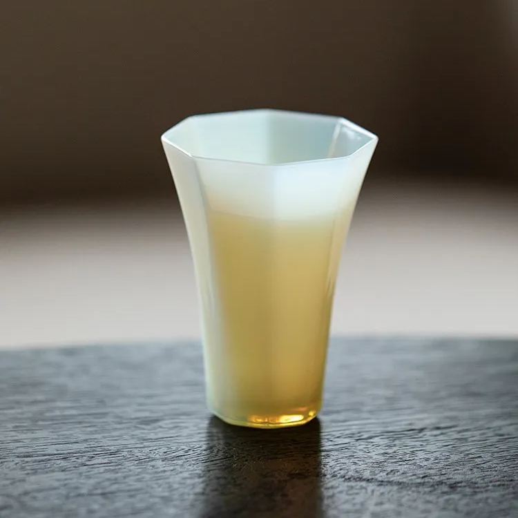 Yellow Jade Porcelain Tea Cup 35ml