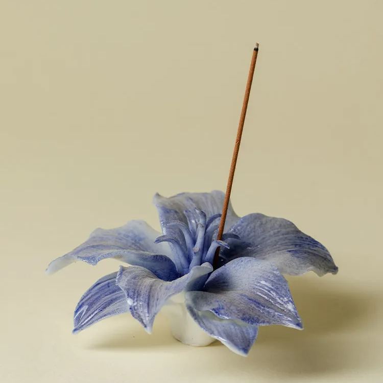Ceramic Lily Incense Holder