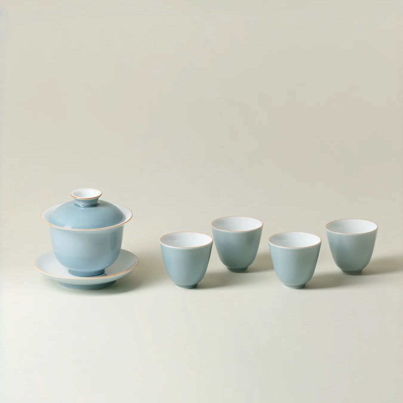 Sky Blue Porcelain Gaiwan