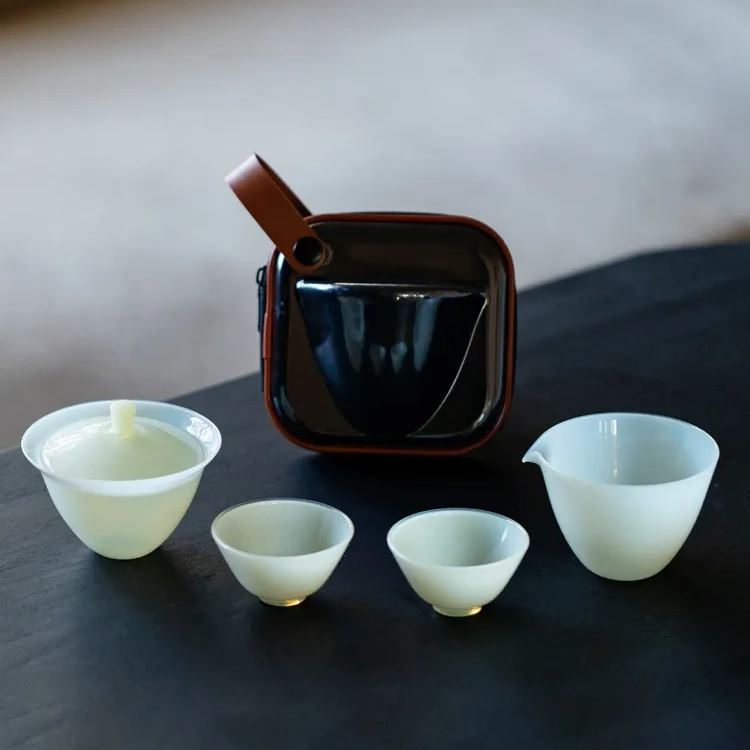 Ice Jade Porcelain Travel Tea Set 150ml
