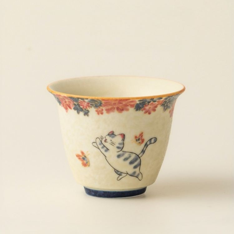 White Cat Ceramic Tea Cup 50ml