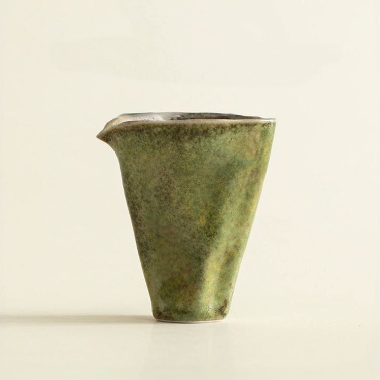 Shino Green Ceramic Fair Cup