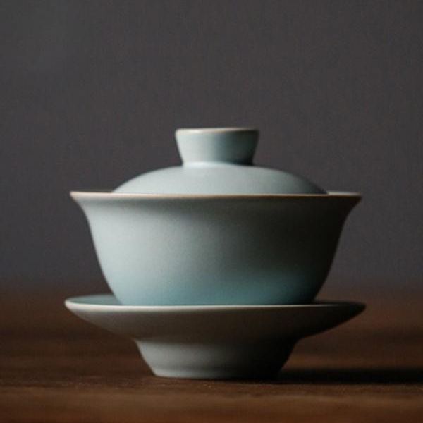Ru Ware Porcelain Gaiwan with Saucer 130ml