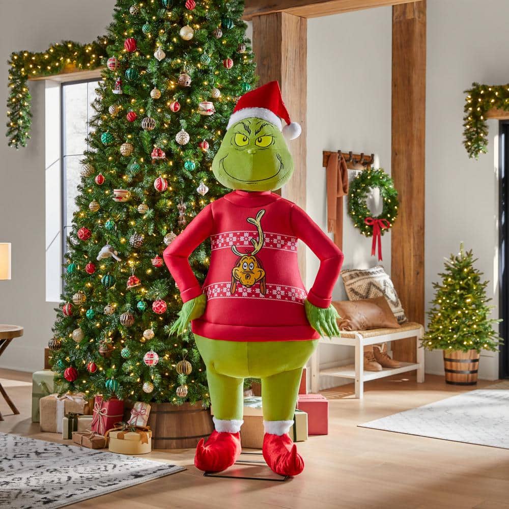 💚Christmas New Trend 55% Off💚 Life-Size 6ft Animated Plush Grinch Interior Decoration