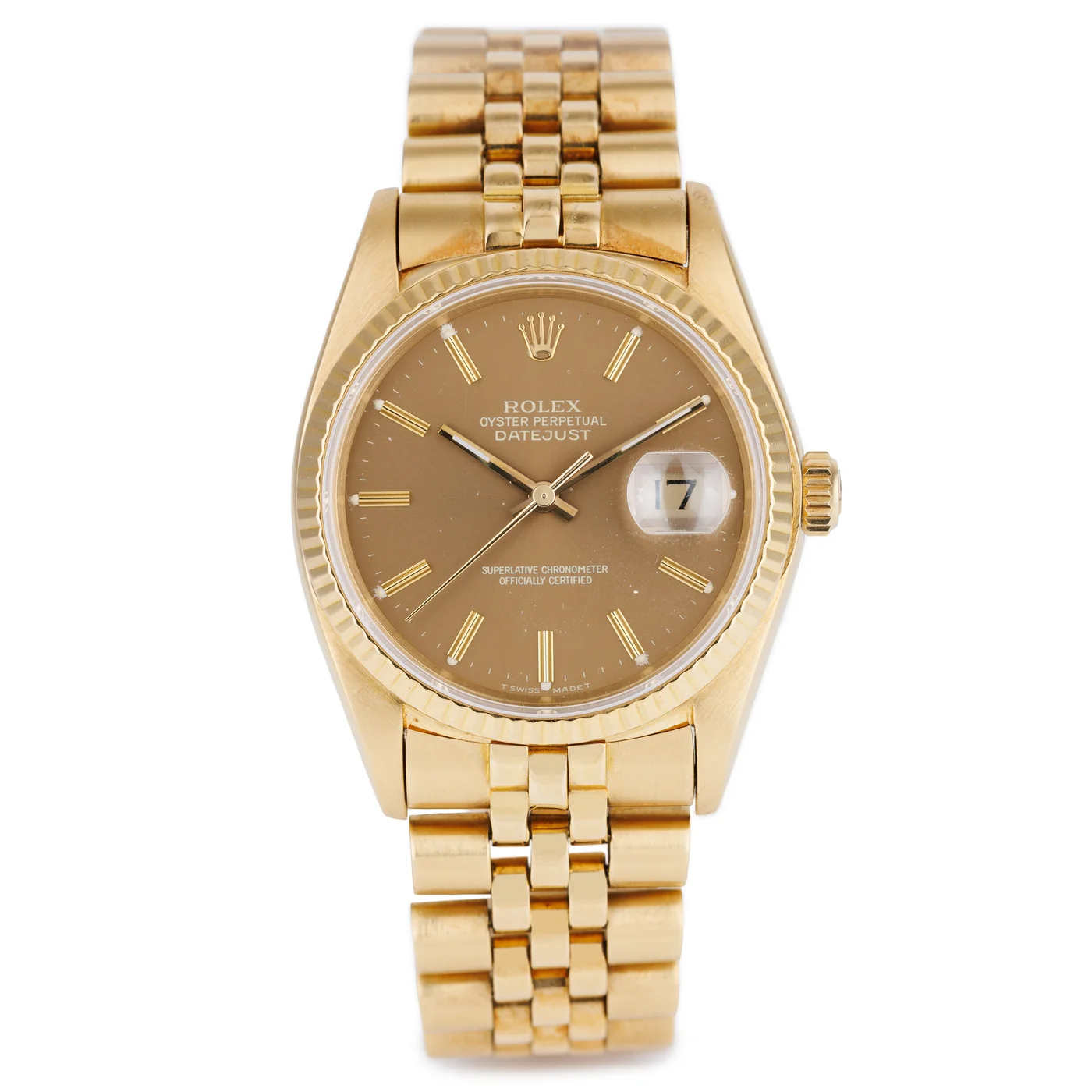Rolex Datejust | Ref. 16018 | Quadrante champagne bronzo “Ghost” | Oro giallo 18K | 1979