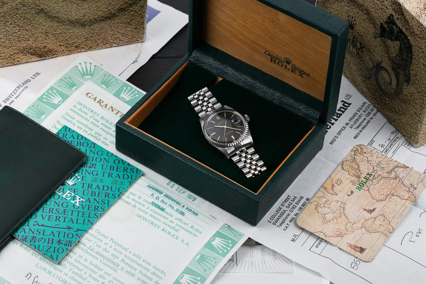 Rolex Datejust 36 | Ref. 16030 | Quadrante nero | Cassa in acciaio inox | Con scatola e documenti originali | 1978