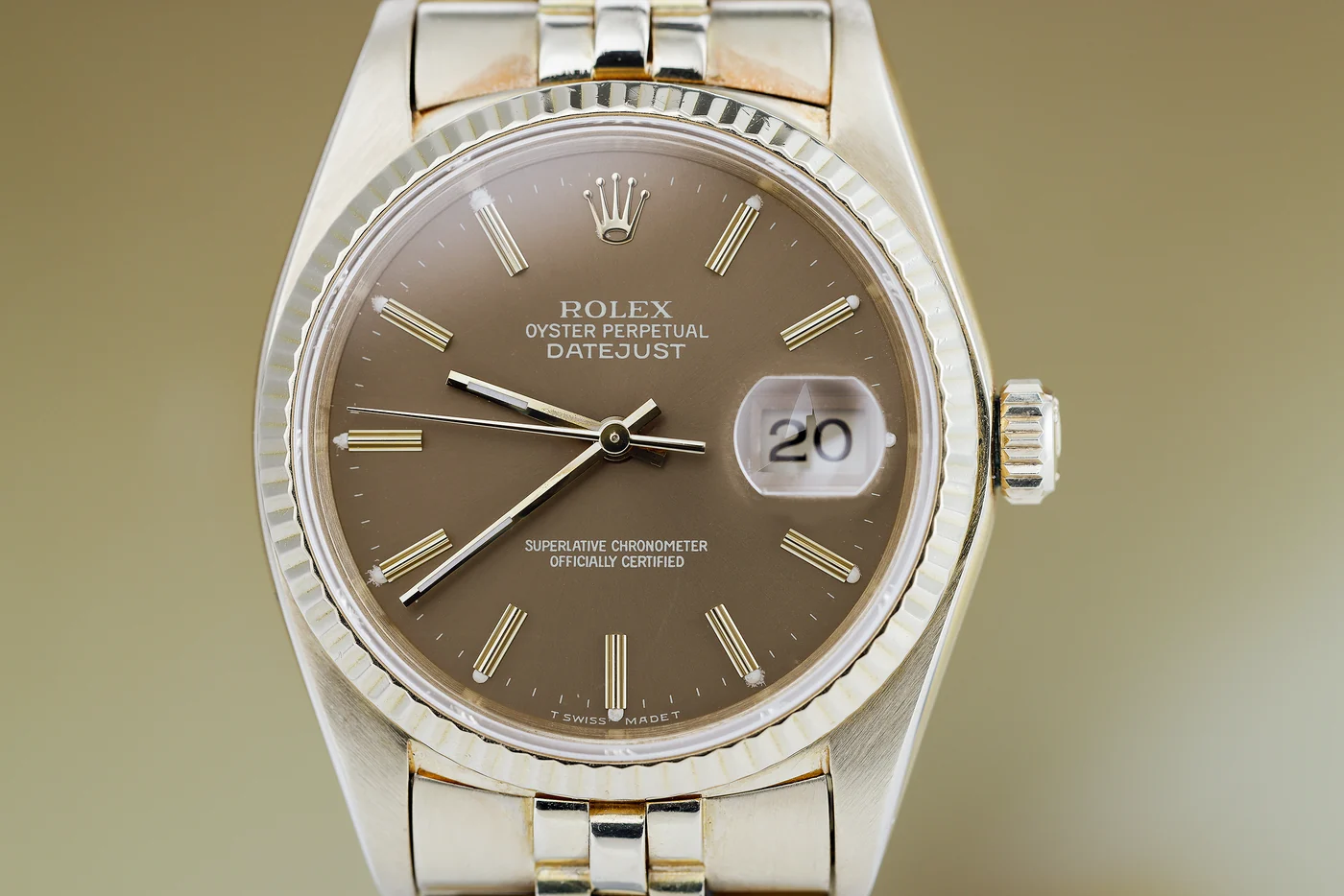 Rolex Datejust | Ref. 16018 | Quadrante champagne bronzo “Ghost” | Oro giallo 18K | 1979