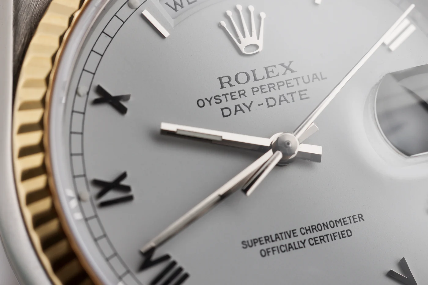 Rolex Day-Date Tridor | Ref. 18239B | Quadrante bianco | Oro bianco, rosa e giallo 18K | 1988