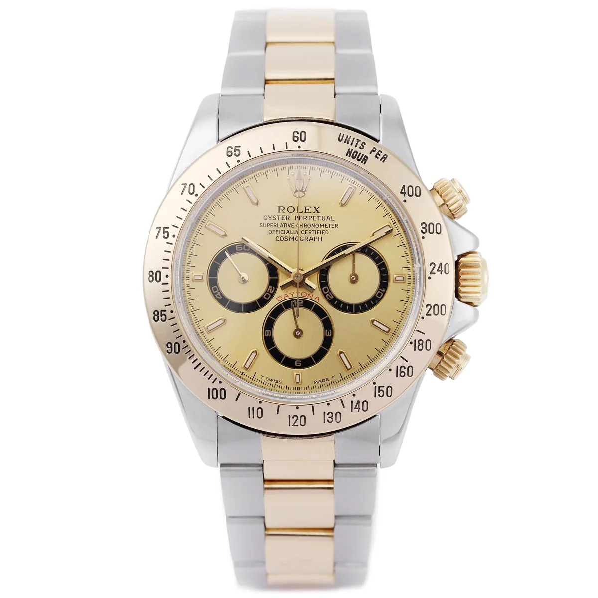 Rolex Daytona Zenith | REF. 16523 | Quadrante dorato | Scatola e documenti originali | 1998 | Acciaio inossidabile e oro giallo 18K