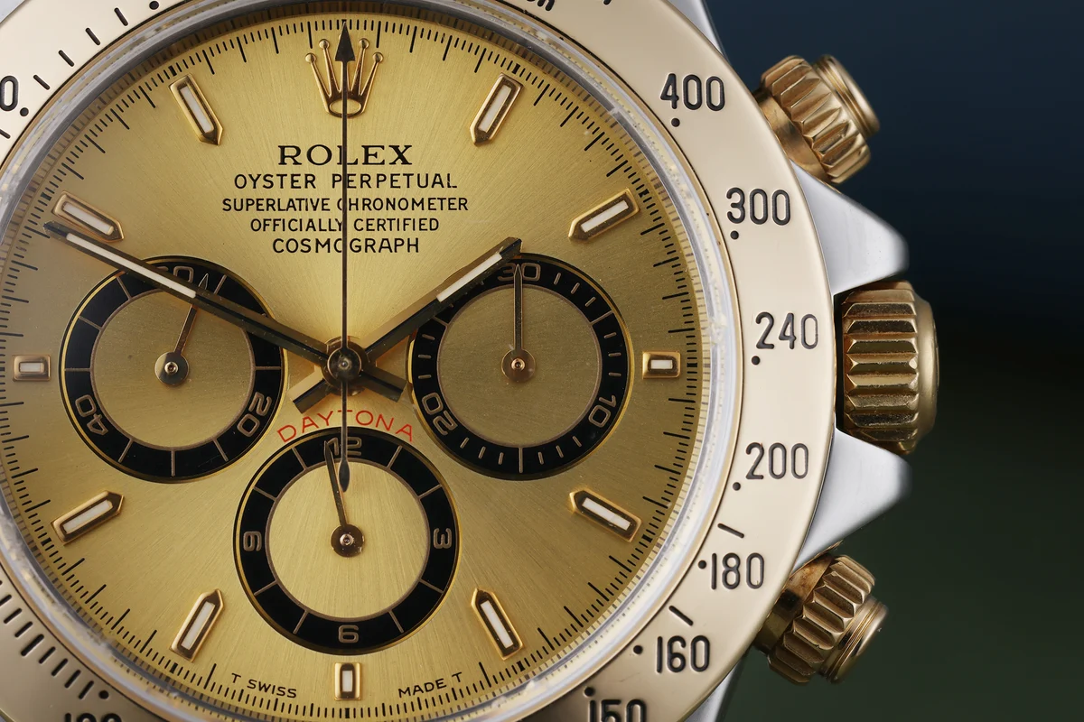 Rolex Daytona Zenith | REF. 16523 | Quadrante dorato | Scatola e documenti originali | 1998 | Acciaio inossidabile e oro giallo 18K
