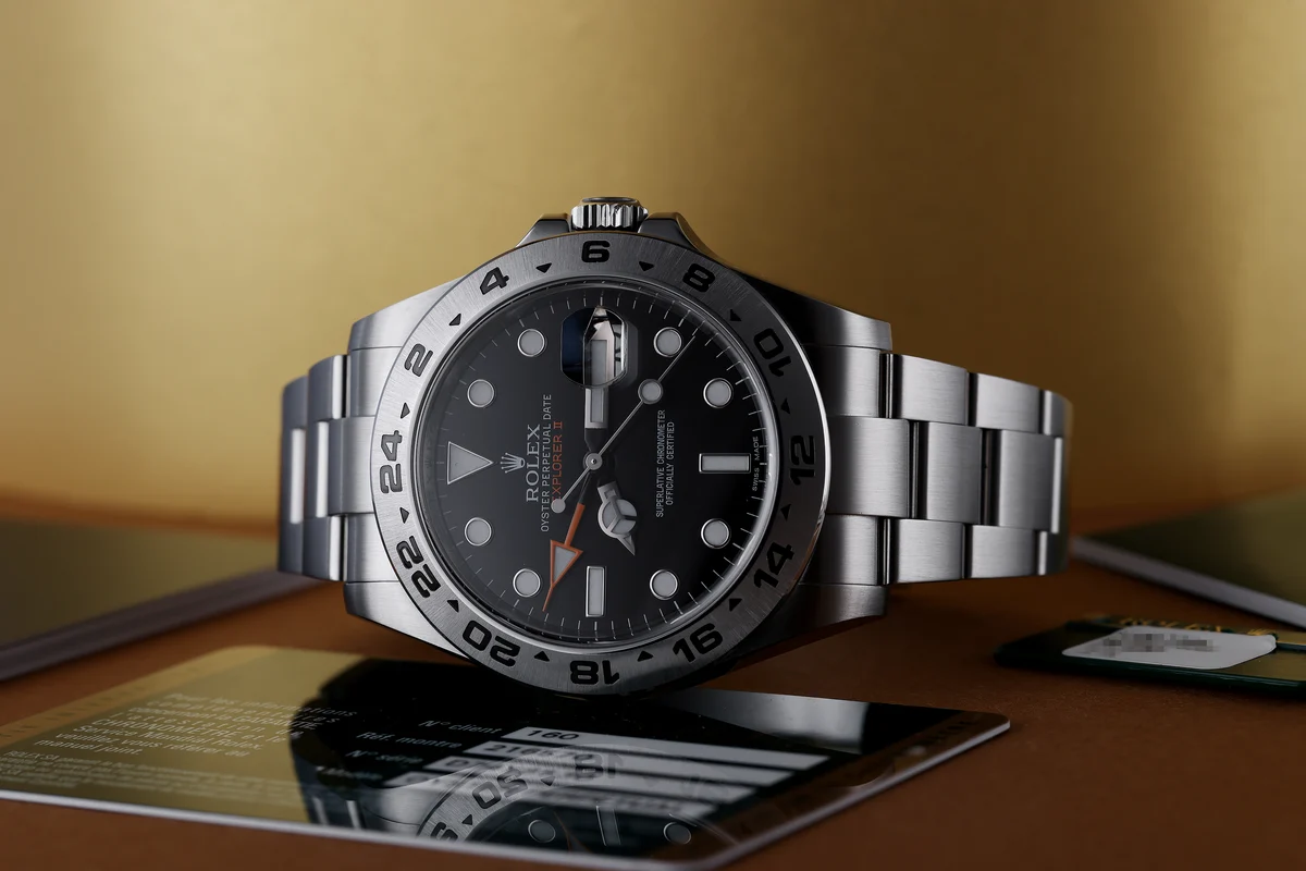 Rolex Explorer II | REF. 216570 | Quadrante nero | Acciaio inossidabile | 2014 | Scatola e documenti originali