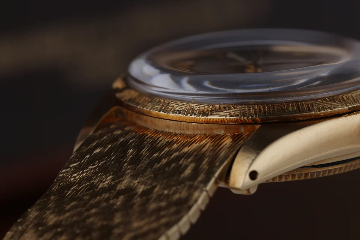 Rolex Oyster Perpetual raro – Quadrante Sultan Qaboos dell'Oman | REF. 6744 | Oro giallo 18K | 1973