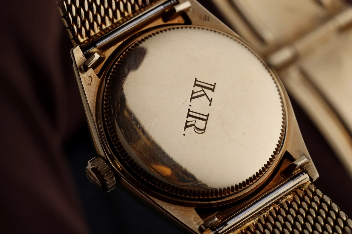 Rolex Oyster Perpetual raro – Quadrante Sultan Qaboos dell'Oman | REF. 6744 | Oro giallo 18K | 1973