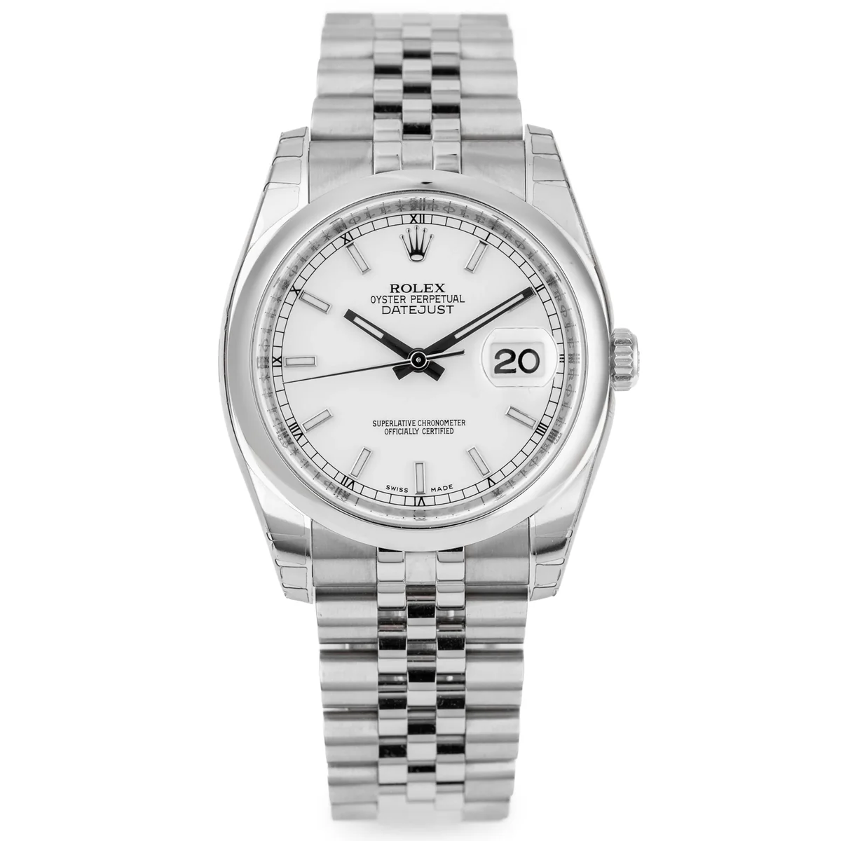 Rolex Datejust nuovo | REF. 116200 | Quadrante bianco | Scatola e documenti originali | 2010 | Acciaio inossidabile
