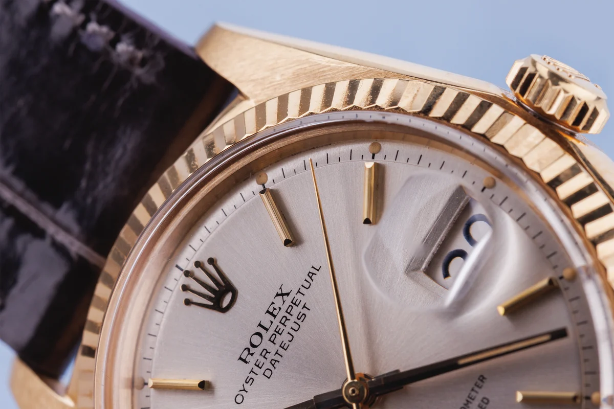 Rolex Datejust | Ref. 1601/8 | Quadrante argentato | 36 mm | Oro giallo 18 carati | 1968 | Con documentazione di manutenzione valida fino al 2023