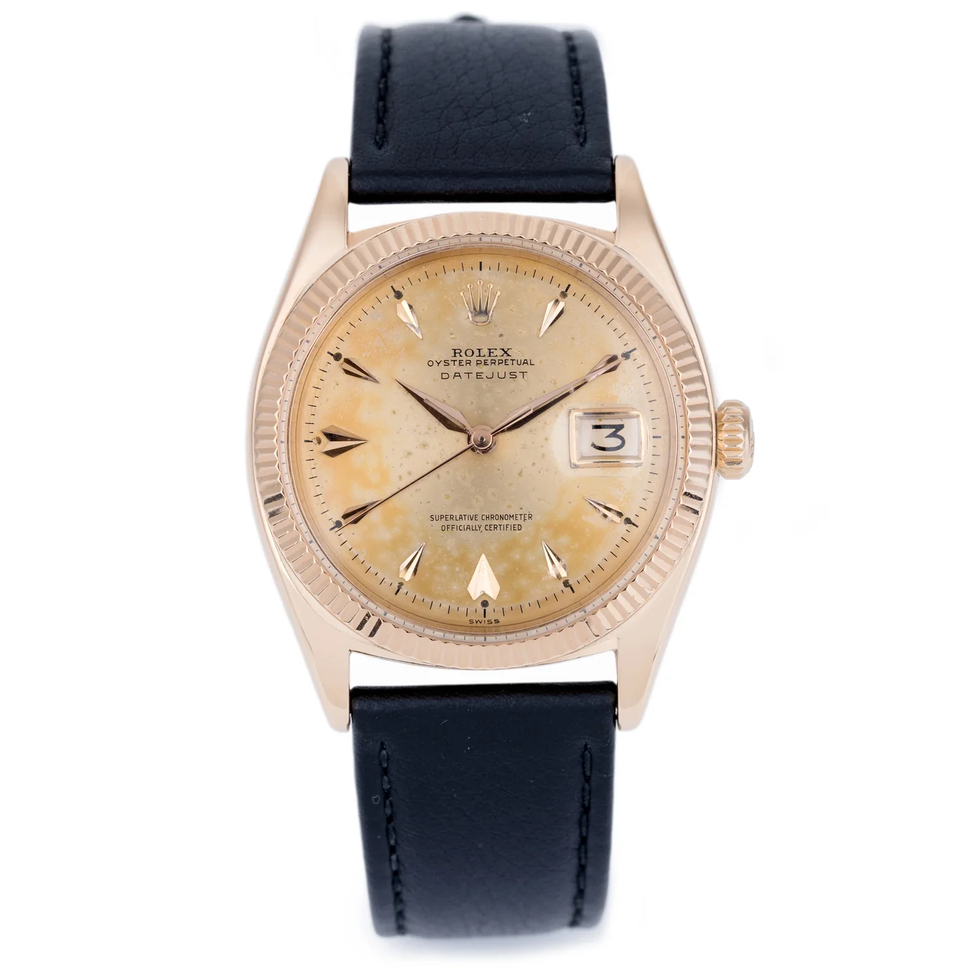 Rolex Datejust | Ref. 6605 | Quadrante dorato | 36 mm | Oro rosa 18K | 1959