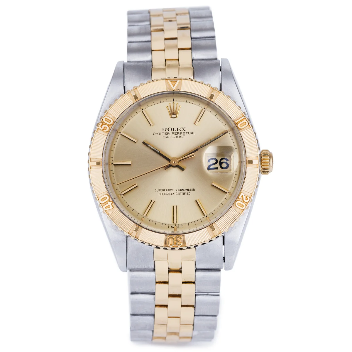 Rolex DateJust Turn-O-Graph | Ref. 1625 | Acciaio inossidabile e oro giallo 18K | Con scatola e documenti originali | 1971