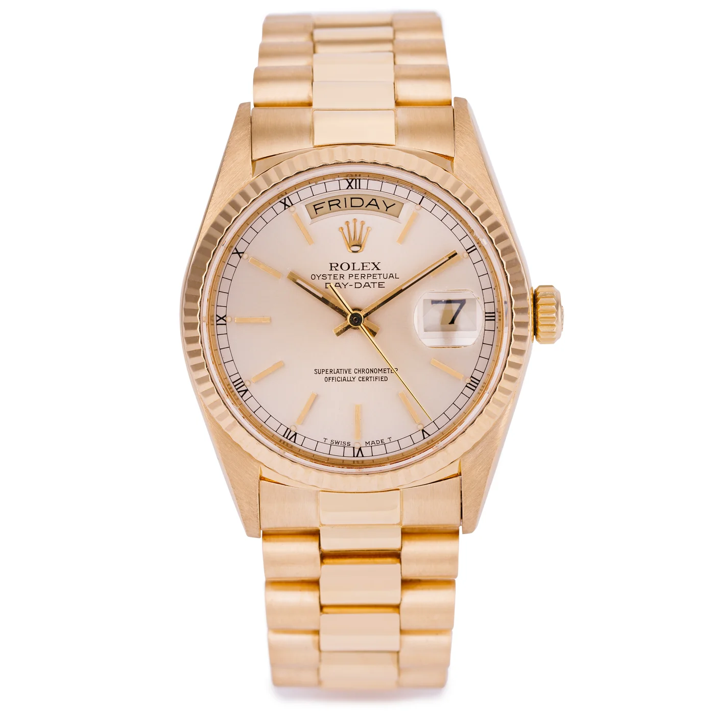 Rolex Day-Date | Ref. 18038 | Quadrante argentato | Oro giallo 18 carati | 1987