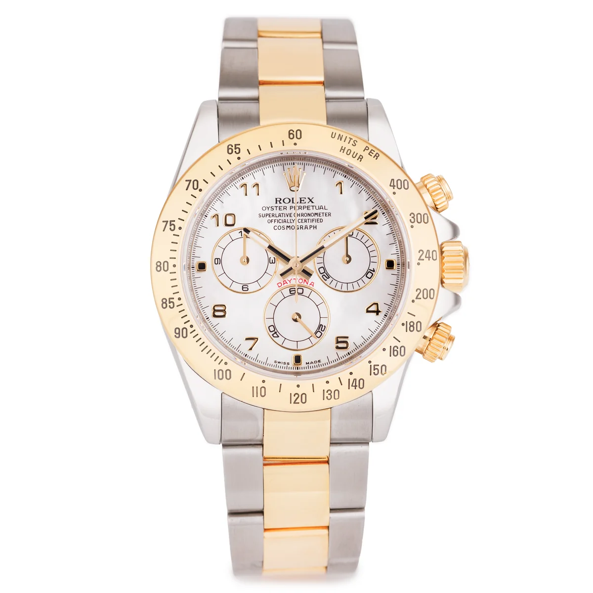 Rolex Daytona | Ref. 116523 | Madreperla bianca | Acciaio inossidabile e oro giallo 18K | Scatola e documenti | 2011